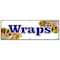Signmission WRAPS BANNER SIGN panini breakfast dinner lunch sandwich chicken food B-72 Wraps - alternate 1